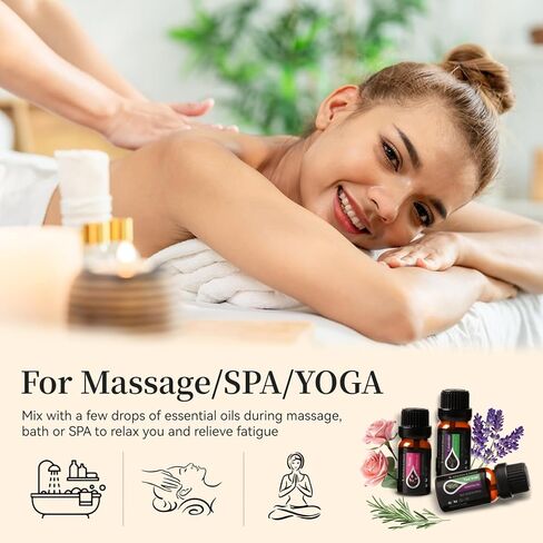 Essential Oils Set, 20 x 10ML Essential Oil Gift for Massage & Diffuser | Humidifiers, Sleep, Refreshing, Cars & Home Products, Eucalyptus, Lavender, Peppermint, Tea Tree More Aromatherapy Oil in Saudi Arabia