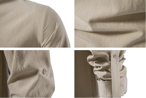 Men's Medieval Vintage Long Sleeve Lace-Up Renaissance-Shirt for Halloween Viking Pirate Cosplay in Kuwait