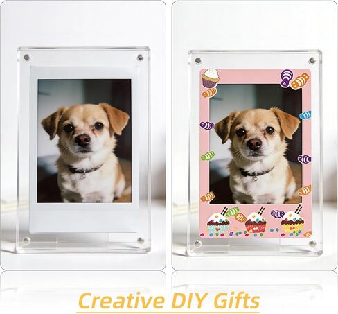 30 Pack 3 Inch Photo Border Stickers, Compatible for Fujifilm Instax Mini EVO/LiPlay/SE/12/11/9/8/7S/40/41/70/50S/90 & Polaroid – 2x3 Instant Film Frames, Self-Adhesive Mini Film Clear Stickers in Saudi Arabia