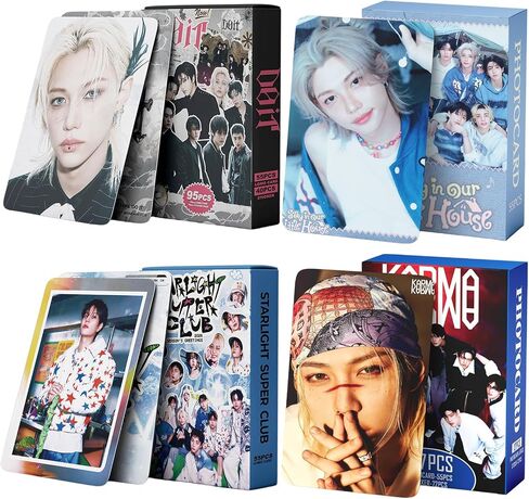 stray-kids 4Pack/332 Pcs Photocards Set Album Photo Cards Lomo Cards Album lomo Card Set stray-kids Merch for Fans Gifts (4 PACK/332 PCS) in Saudi Arabia