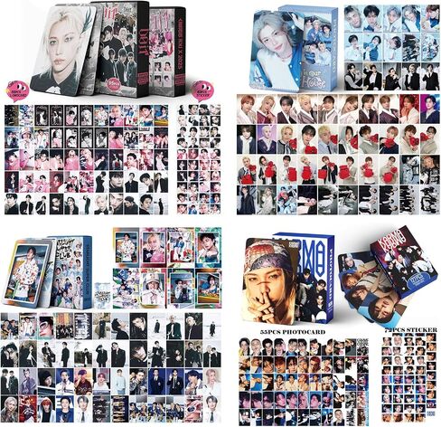 stray-kids 4Pack/332 Pcs Photocards Set Album Photo Cards Lomo Cards Album lomo Card Set stray-kids Merch for Fans Gifts (4 PACK/332 PCS) in Saudi Arabia