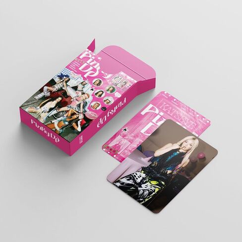 55Pcs Album Pinky UP Photocards Lomo Card Merch Cards Gifts for Boys and Girls Birthdays Party Celebration Decoration in Kuwait