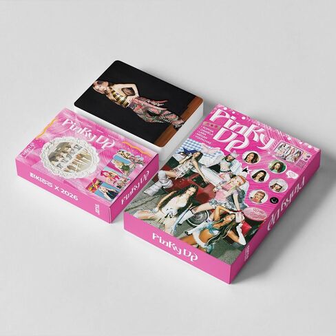 55Pcs Album Pinky UP Photocards Lomo Card Merch Cards Gifts for Boys and Girls Birthdays Party Celebration Decoration in Kuwait