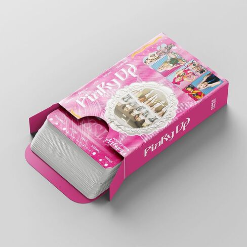 55Pcs Album Pinky UP Photocards Lomo Card Merch Cards Gifts for Boys and Girls Birthdays Party Celebration Decoration in Kuwait