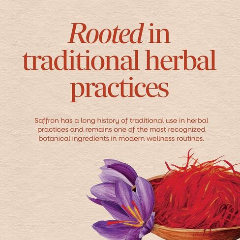 Nature's Way Saffron Capsules, Clinically Studied Affron Saffron Extract, Supports Emotional Balance and a Positive Outlook*, Reduces Fatigue and Promotes Sleep Quality*, Vegan, 60 Count in Kuwait