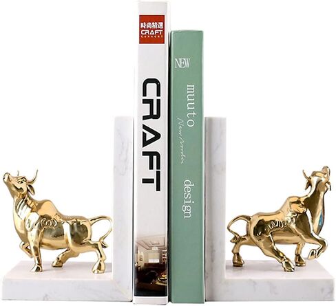 Bookend Support Creative Light Luxury Bookends Pure Copper Retro Book Reading Rack Desktop Storage Stand Ornaments Home Decorations Bookends in Kuwait