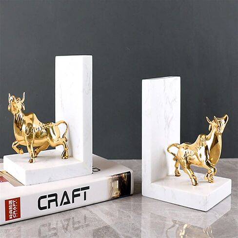 Bookend Support Creative Light Luxury Bookends Pure Copper Retro Book Reading Rack Desktop Storage Stand Ornaments Home Decorations Bookends in Kuwait