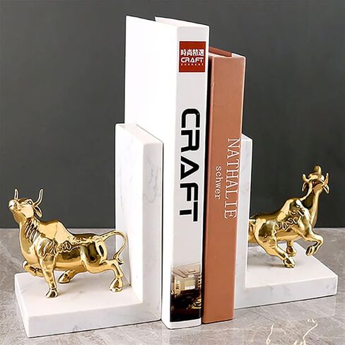 Bookend Support Creative Light Luxury Bookends Pure Copper Retro Book Reading Rack Desktop Storage Stand Ornaments Home Decorations Bookends in Kuwait