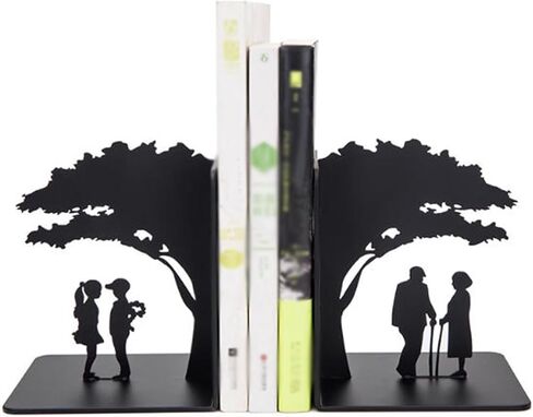 Bookend Support Heavy Duty Metal Bookends Office Desktop Home Supplies Bookshelf for Lovers Book Ends Bookends in Kuwait