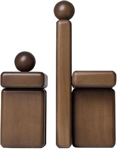 Bookend Support Geometric Decorative Bookends, Modern Wooden for Office Desk, Book Shelf, Room Decor, Home, Stand or Organizer Bookends in Kuwait