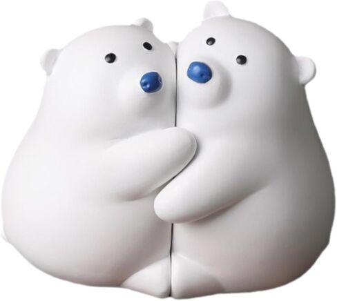 Simhoa Pair of Ends, Creative Book Stoppers for Living Room and Children's Desk, White in Kuwait