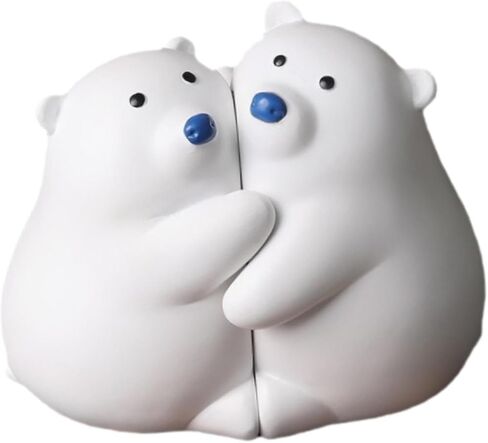 Simhoa Pair of Ends, Creative Book Stoppers for Living Room and Children's Desk, White in Kuwait