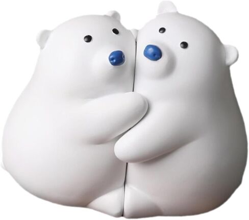 Simhoa Pair of Ends, Creative Book Stoppers for Living Room and Children's Desk, White in Kuwait