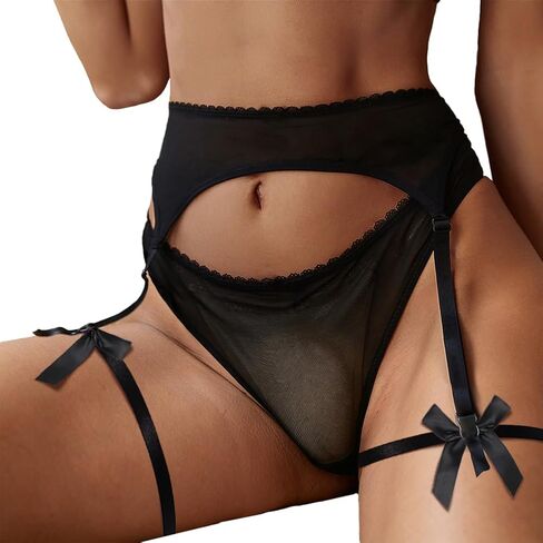 Lace Garter Belt Thong Set for Women Sexy Mesh thong and Leg Ring in Kuwait
