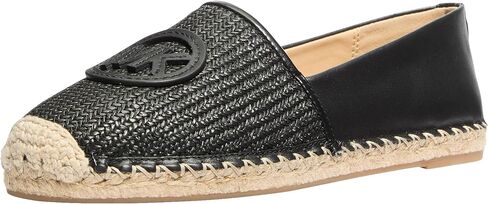 Michael Kors Women's Kenzie Espadrille, Silver-Tone Hardware, Black, 8.5 in Kuwait