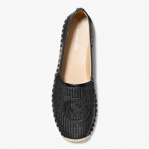 Michael Kors Women's Kenzie Espadrille, Silver-Tone Hardware, Black, 8.5 in Kuwait