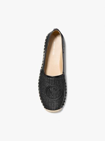 Michael Kors Women's Kenzie Espadrille, Silver-Tone Hardware, Black, 8.5 in Kuwait