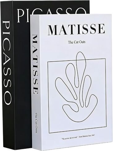 Decorative Fake Books Set of 2, Modern Black and White Faux Books, Stackable Decorative Books for Coffee Table, Shelf Decor, Living Room, Wedding Centerpieces and Aesthetic Room Decor (C) in Saudi Arabia