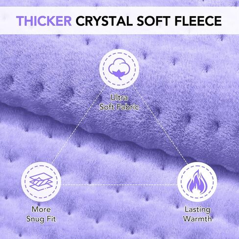 Heating Pad for Back Pain Relief - 33"x17" Extra Large Electric Heat Pad,6 Heat Settings &4 Auto Off, Machine Washable,Overheat Protection,for Shoulders,Neck,Period Cramps,Gifts for Women Mom [Purple] in Kuwait