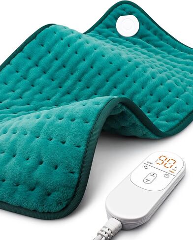 Heating Pad for Back & Period Cramps, Fathers Day Dad Gifts, Birthday Gifts for Women Mom, Electric Heating Pads for Abdomen/Waist/Shoulder, 12" x 24", 6 Heat Settings, 4 Auto-Off, Teal Green in Saudi Arabia