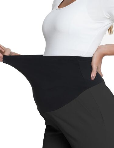 V VOCNI سراويل الأمومة واسعة الساق Palazzo Flowy Pants كاجوال للشاطئ فضفاضة للحمل in Kuwait