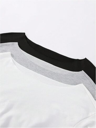 SOLY HUX Women's Off The Shoulder Oversized Sweatshirts 3 Packs Long Sleeve Shirts Pullover Streetwear Tops in Kuwait