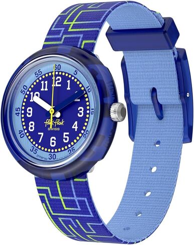 Flik Flak Boys Kids Watch Casual Blue Bio-sourced Quartz Waterproof Crazy Maze in Kuwait
