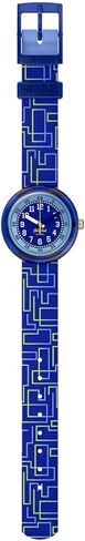 Flik Flak Boys Kids Watch Casual Blue Bio-sourced Quartz Waterproof Crazy Maze in Kuwait