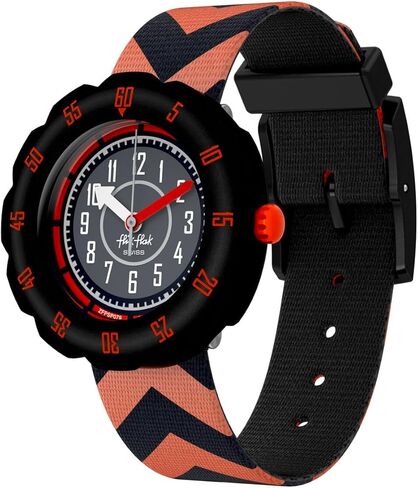Flik Flak Boys Kids Watch Casual Black Bio-sourced Quartz Waterproof GET Set GO! in Kuwait