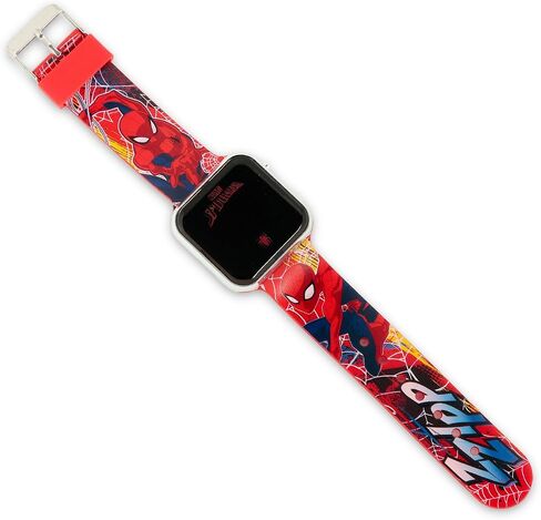 Marvel Spiderman Watch for Boys - Bundle LED Digital Watch for Kids with Superhero Straps Plus Stickers | Easy to Read Spiderman Wristwatch for Kids in Kuwait