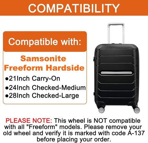Wheels for Samsonite Freeform Hardside, Replacement Kit for Carry On Spinner Luggage (2 Pack) in Saudi Arabia