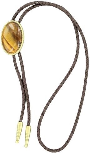 M&F Western Bolo Tie Tiger Eye Pendant One Size in Kuwait