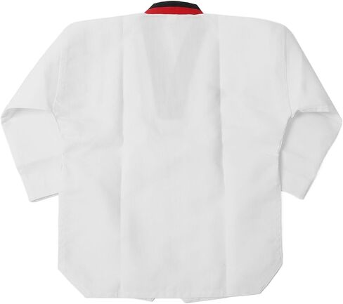 RiToEasysports Kids Martial Arts Uniform, Cotton Fabric Black Red Collar Taekwondo Suit for Beginners Training Competition Practice Dojo Use in Saudi Arabia