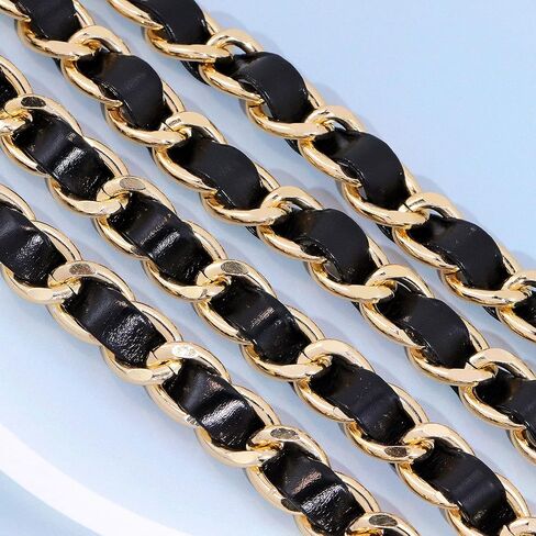 YooAi Chain Belts Leather Waist Belt for Women Layered Metal Chain Belt in Kuwait