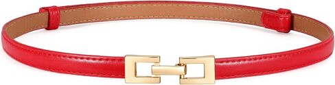 XZQTIVE Women's Thin Leather Belt – Adjustable Casual Office Belt for Dresses Jeans Pants – Gold Buckle, Multi-Color in Kuwait