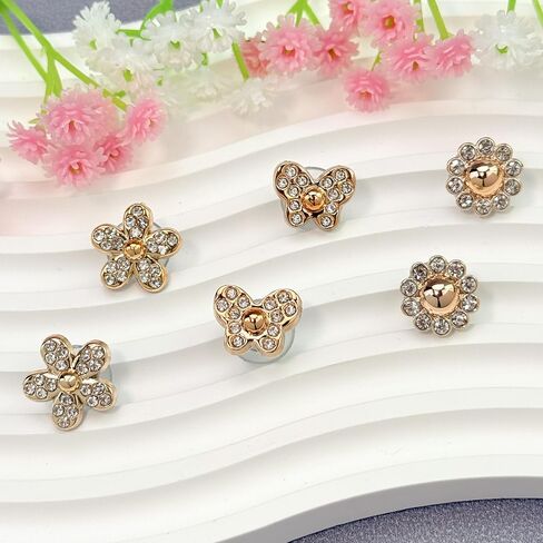 20Pcs Gold Croc Charms for Women Girls, Mothers Day Gifts for Mom,Bling Rhinestone Shoe Accessories for Clogs Sandals,Queen Word Ballet Girl Violin Decorations for Birthday or Party Gift in Kuwait