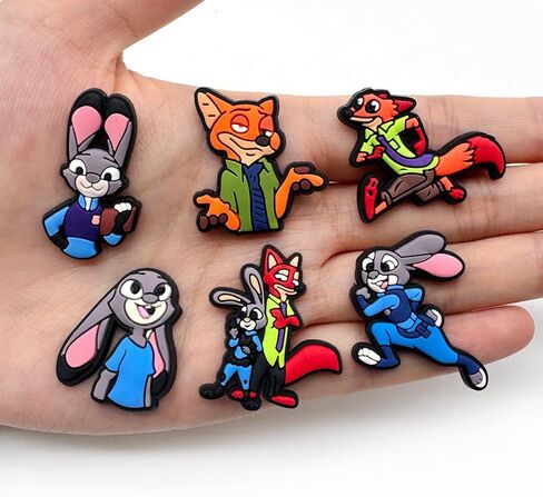 20Pcs Zootopia 2 Shoe Decoration Charms for Croc Clog Sandals, Shoe Accessories Charms for Adults in Saudi Arabia