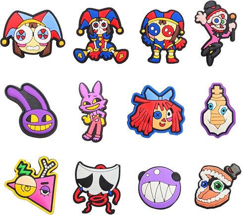 Circus Cartoon Shoe Charms for Clog Sandals 12 Pcs in Saudi Arabia
