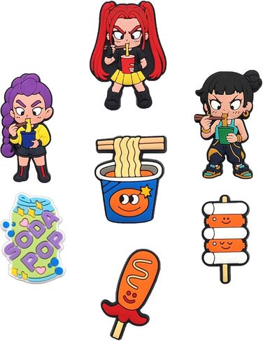 Cute Cartoon Shoe Charms Shoe Decoration Adults Teens Women Men with Buttons for Clog in Saudi Arabia