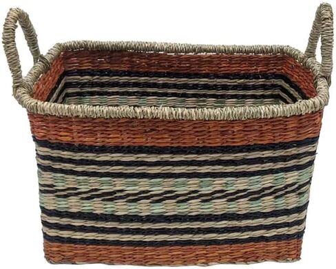Ashland Multicolor Seagrass Tote Basket, Spring Home Decor in Kuwait