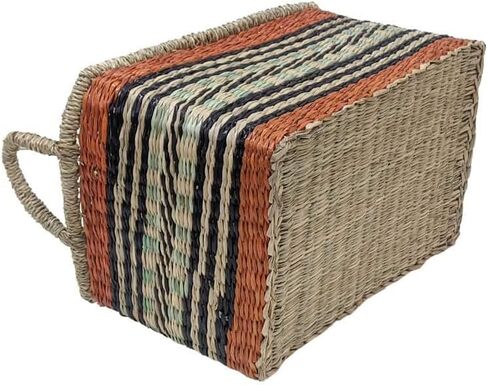 Ashland Multicolor Seagrass Tote Basket, Spring Home Decor in Kuwait