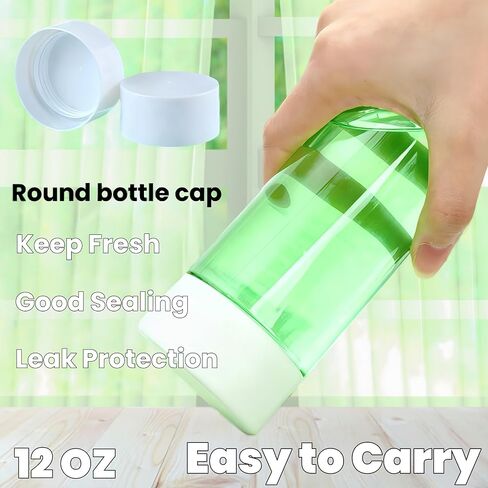 Tlence 24 Pack Sensory Bottles with Lids, 12 OZ/ 350 ML Empty Plastic Bottle, Leakproof Drink Container Bulk, Reusable Clear Calming Jars for Classroom Party, Great for Juice Milk Water Beverages in Saudi Arabia