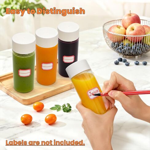 Tlence 24 Pack Sensory Bottles with Lids, 12 OZ/ 350 ML Empty Plastic Bottle, Leakproof Drink Container Bulk, Reusable Clear Calming Jars for Classroom Party, Great for Juice Milk Water Beverages in Saudi Arabia