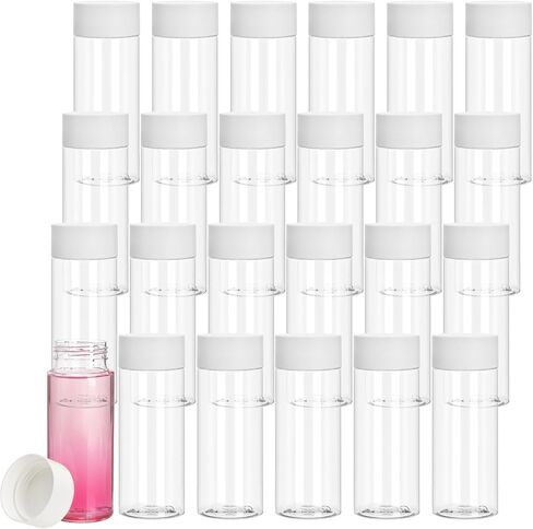 Tlence 24 Pack Sensory Bottles with Lids, 12 OZ/ 350 ML Empty Plastic Bottle, Leakproof Drink Container Bulk, Reusable Clear Calming Jars for Classroom Party, Great for Juice Milk Water Beverages in Saudi Arabia