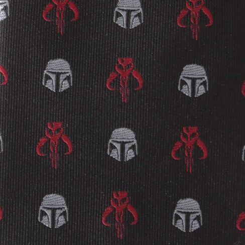 Cufflinks Inc. ربطة عنق رجالية من Star Wars Mando باللون الأسود والأحمر، وهي سلعة Mandalorian الرسمية in Kuwait