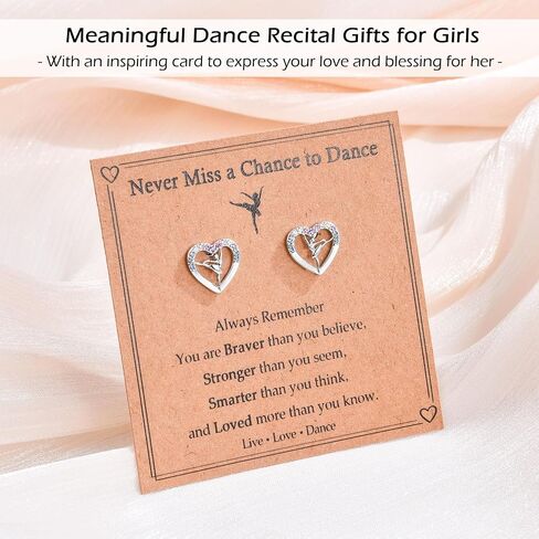 Dance Recital Gifts for Girls, Ballerina Dancer Ballet Dance Earrings Jewelry Gifts for Dancer Dance Sister Team Competition in Saudi Arabia