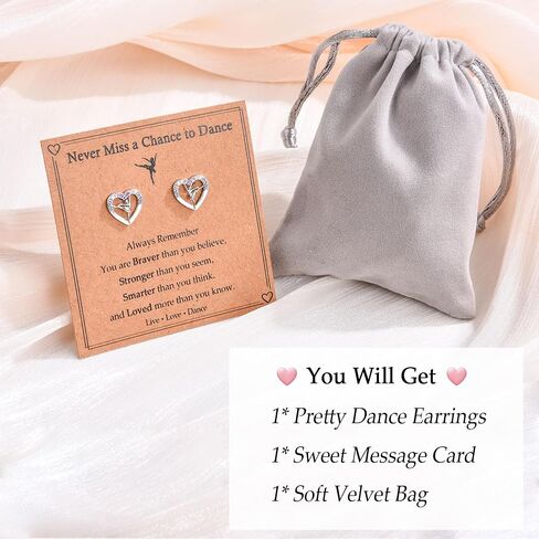 Dance Recital Gifts for Girls, Ballerina Dancer Ballet Dance Earrings Jewelry Gifts for Dancer Dance Sister Team Competition in Saudi Arabia
