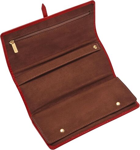 Fossil Women's Leather Travel Jewelry Roll Organizer, Garnet in Saudi Arabia