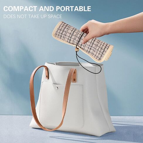 Travel Jewelry Case with Zipper Pockets, Hanging Roll Foldable Jewelry Organizer Bag for Journey, Portable Anti-Tangle Storage Roll for Earrings, Rings, Necklaces, Bracelets, Brooches in Saudi Arabia