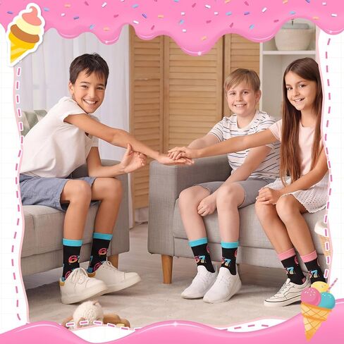Eurzom 67 Socks Ice Cream Drip 6 7 جوارب مبتكرة ستة سبعة هدية تخرج عيد ميلاد للبنين والبنات in Kuwait